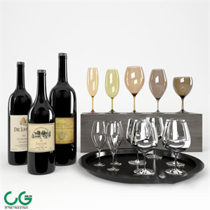 Bottles and Glasses of wine